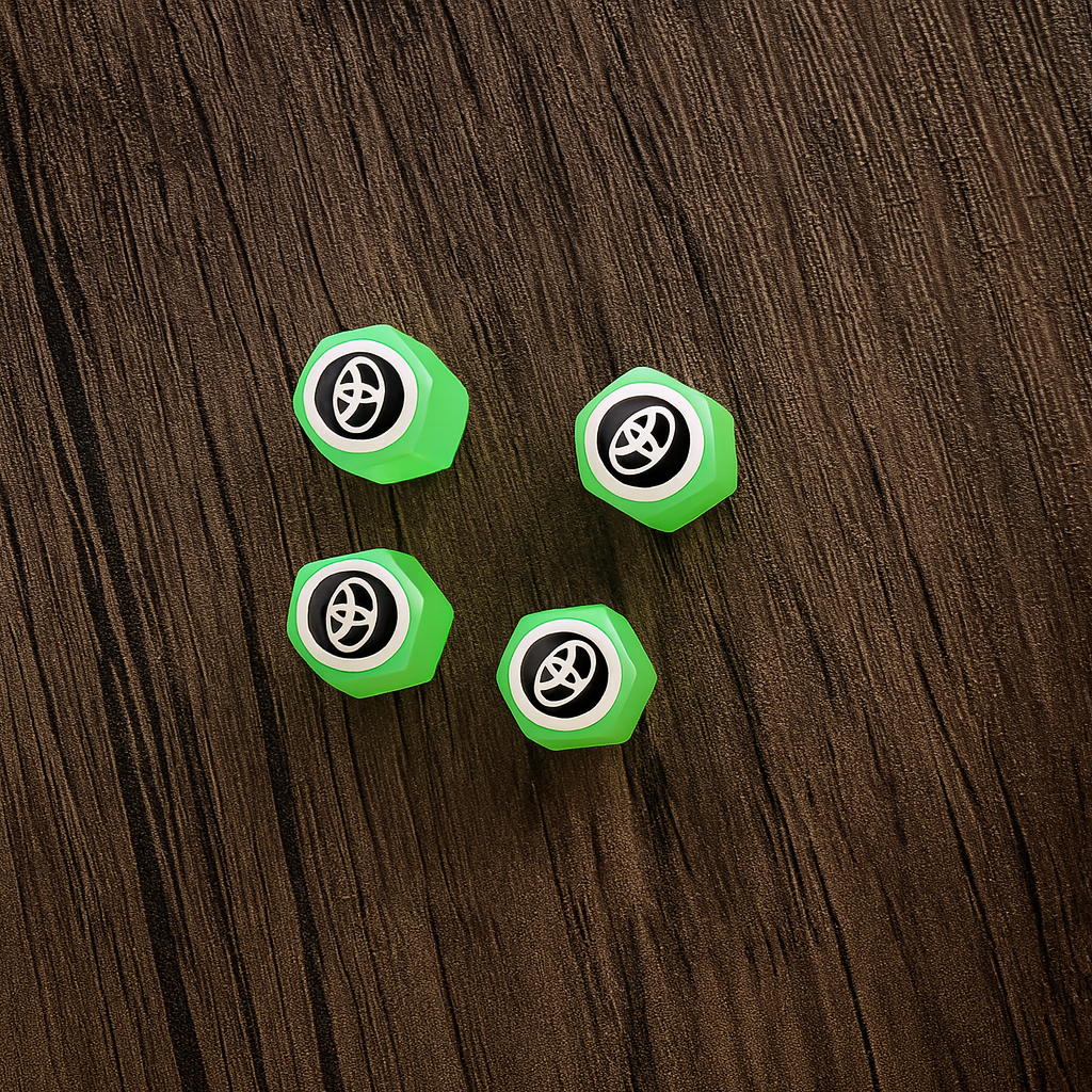 Sada 4 Fosforeskujících Krytek Na Kola S Logem